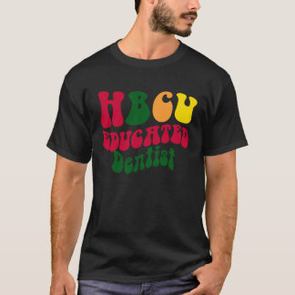 Camiseta 0 HBCU Educado Dentista Graduado Faculdade Negra V