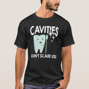 Camiseta 0 Higiene Dental Cáries ou Caries Não Nos Assustam