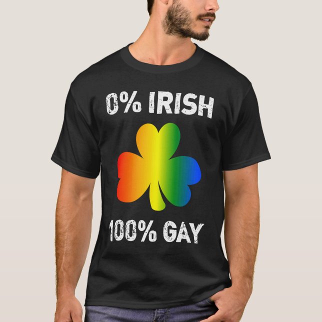 Camiseta 0 Irish 100 Gay  St Saint Patrick's Day (Frente)