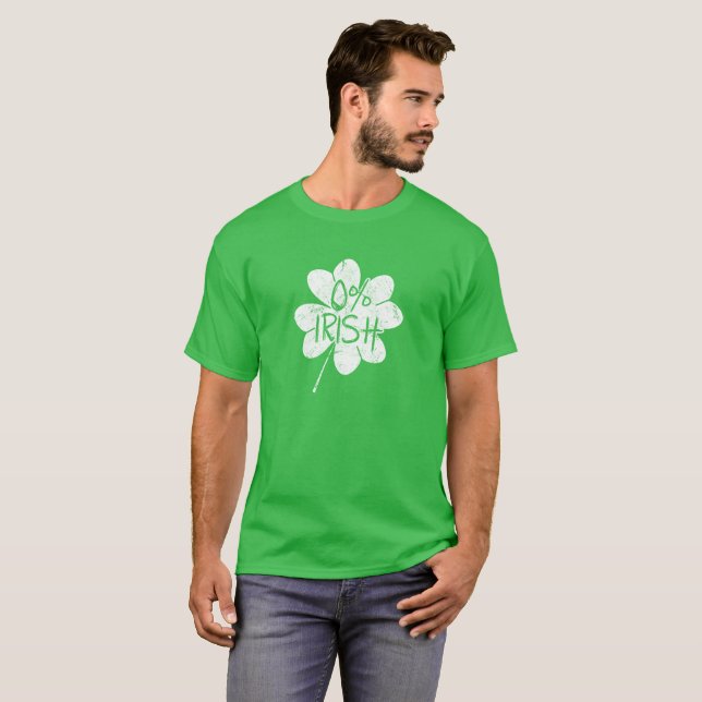 Camiseta 0% irlandês (Frente Completa)