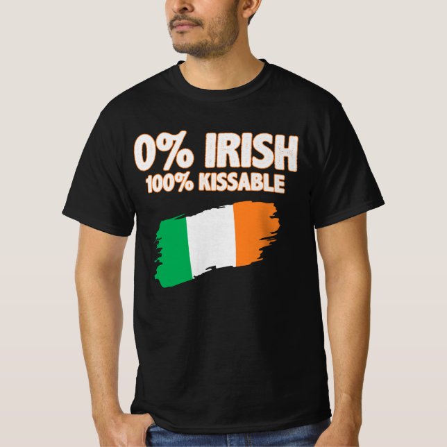 Camiseta 0% Irlandês 100% Beijável (Frente)