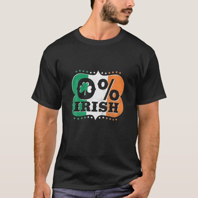 Camiseta 0% irlandês, Rua. Dia de Patrick (Frente)