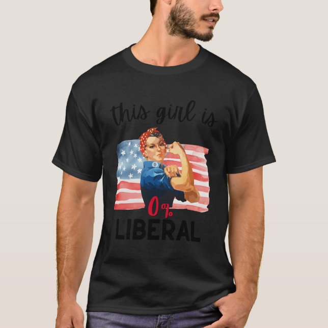 Camiseta 0 Liberal 100 Pró Conservador Americano (Frente)