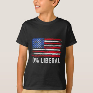Camiseta 0% Liberal Zero Por Cento Anti Liberal Republicano