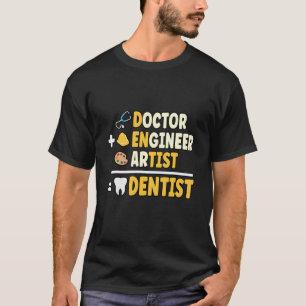 Camiseta 0 Médico + Engenheiro + Artista Dentista Profissão