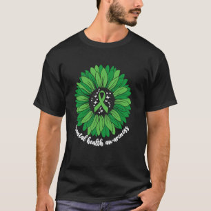 Camiseta 0 Mês de Conscientização da Saúde Mental Girassol 