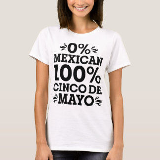 Camiseta 0 Mexicano 100 Cinco de Mayo Família Fiesta Mexica