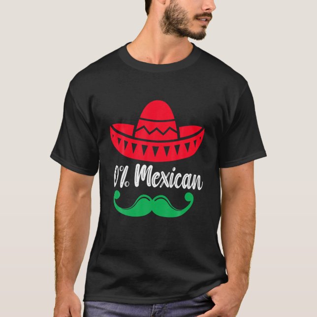 Camiseta 0 Mexicano Cinco De Mayo Partido Engraçado Cinco D (Frente)