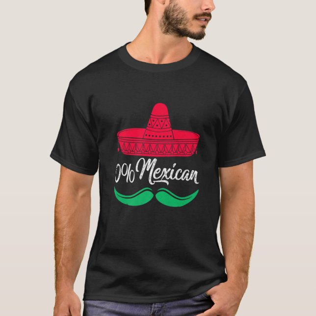Camiseta 0 Mexicano Cinco De Mayo Partido Engraçado Cinco D (Frente)