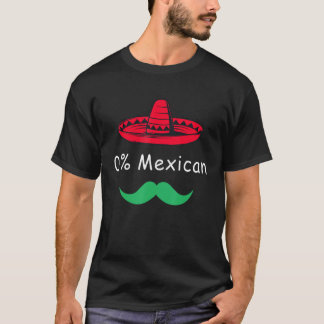 Camiseta 0 mexicano com sombrero e bigode para Cinco de
