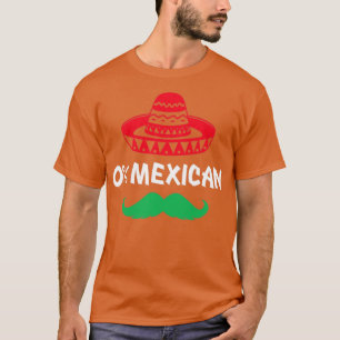 Camiseta 0 mexicano com sombrero e bigode para Cinco de