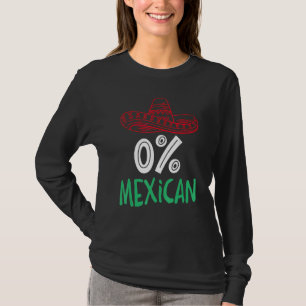 Camiseta 0 mexicano com sombrero e bigode para Cinco de