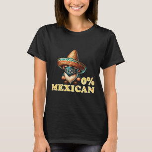 Camiseta 0% Mexicanos Cinco De Mayo Fiesta Sombrero E Musta
