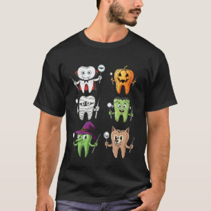 Camiseta 0 Molares Cute de Halloween Dentista Higienista De