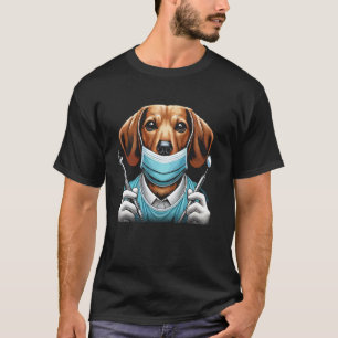 Camiseta 0 Odontologia Dentária Doença Dental Do Cão Dachsh