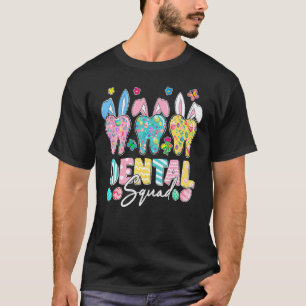 Camiseta 0 Orelhas de Coelho Cute Dente Equipe Odontológica