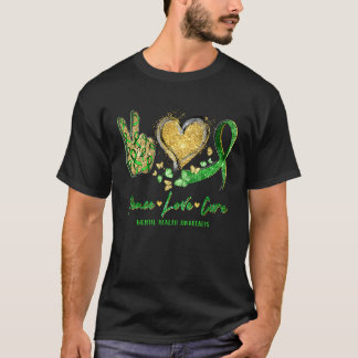 Camiseta 0 Paz Amor Esperança Conscientização da Saúde Ment
