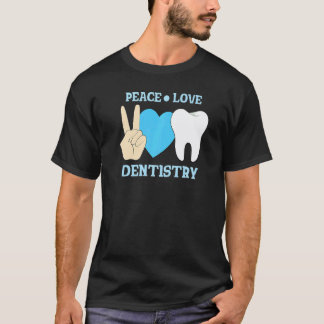 Camiseta 0 Paz Amor Odontologia Dentista