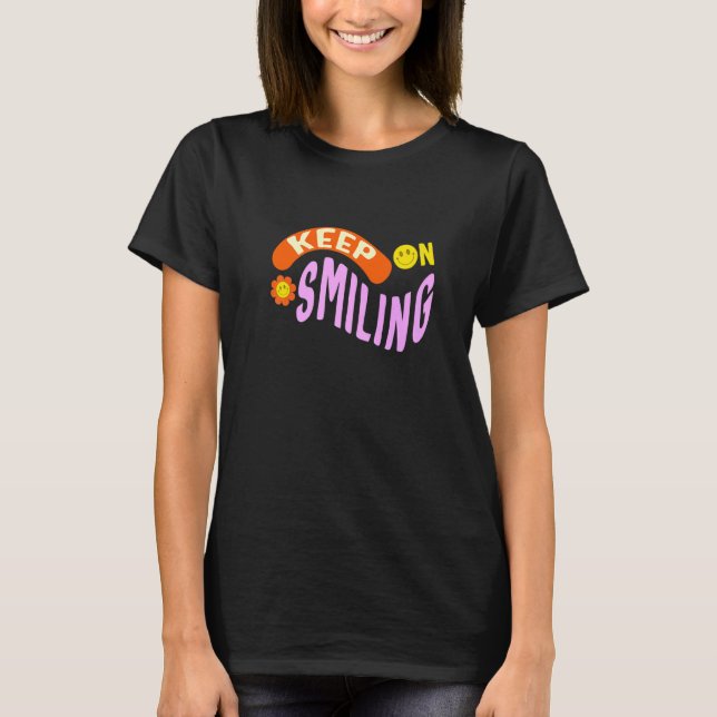 Camiseta 0 Positividade Continue Sorrindo Mental Saúde da M (Frente)