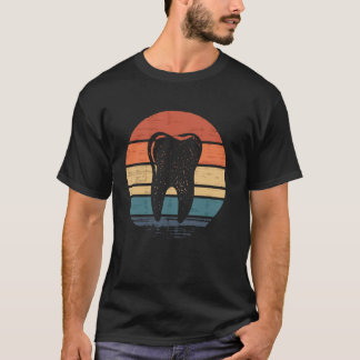 Camiseta 0 Presentes de Dente Molar Retro para Dentista Hig