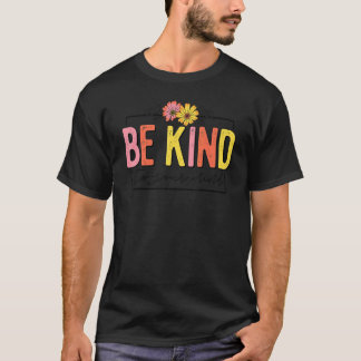 Camiseta 0 Retro Floral Be Kind To Your Mind Mental Health