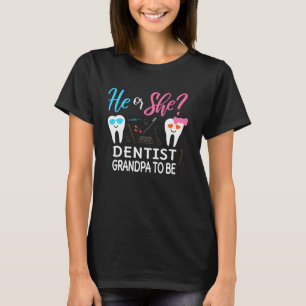 Camiseta 0 Revelação de Gênero Ele ou Ela Será Dentista Fut