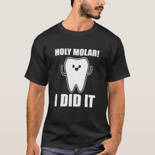 Camiseta 0 Sagrado Molar Eu Fiz Escola de Odontologia Denti
