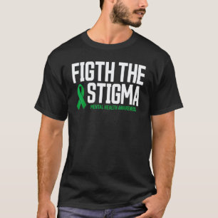 Camiseta 0 Saúde Mental Combata O Estigma Consciência Sobr