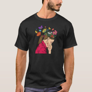 Camiseta 0 Saúde Mental da Mulher Importa Pense Positivo M