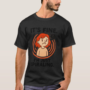 Camiseta 0 Saúde Mental em Espiral Engraçado Ansiedade Intr