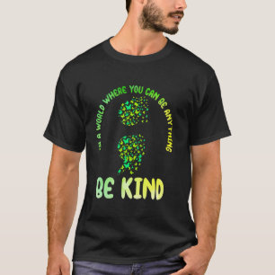 Camiseta 0 Seja Gentil Borboleta Verde Ponto e Vírgula Saúd