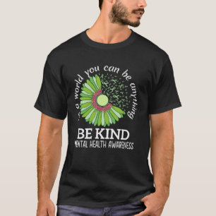 Camiseta 0 Seja Gentil Laço Verde Girassol Consciência da S