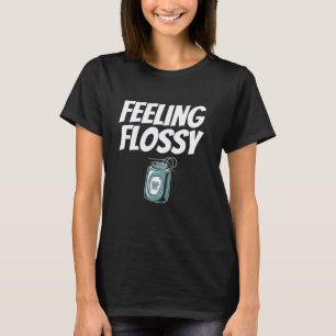 Camiseta 0 Sentindo-me com fio dental Odontologia Dentista