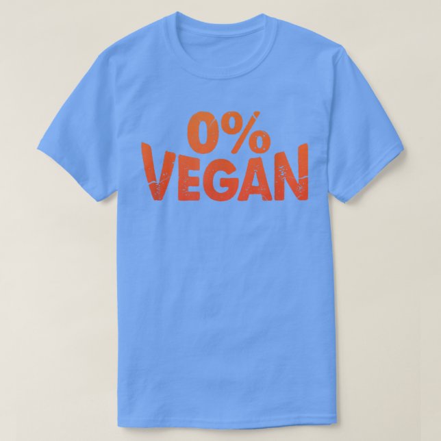 Camiseta 0 Vegan Meat Eaters Carnivore BBQ Barbecue Distres (Frente do Design)
