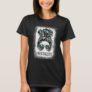 Camiseta 0 Vida Odontológica Desbotada Leopardo Coque Desa