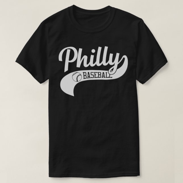 Camiseta 0 Vintage Philadelphia Baseball Skyline Retro Phil (Frente do Design)