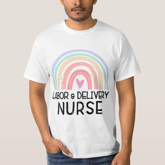 Camiseta 0g7e Rainbow Labor And Delivery Nurse Appreciation (Frente)
