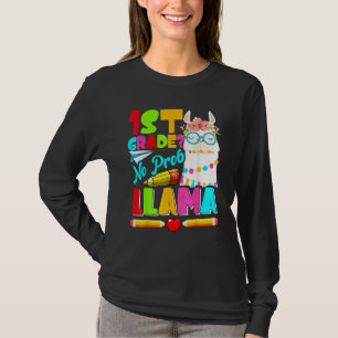 Camiseta 1ª Série Llama Sem Problema Primeiro Dia de Volta 