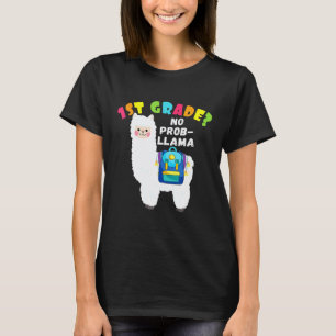 Camiseta 1º ANO Sem Prob Llama Primeiro Dia De Aula