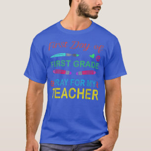 Camiseta 1º dia, 1º ano, rua de volta à escola T-S