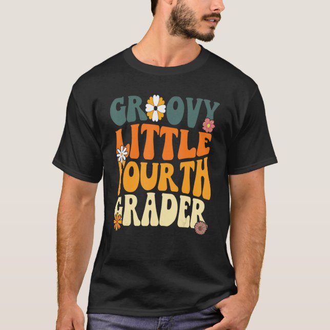 Camiseta 1º Dia da Escola Groovy Pequeno 4º Grau 4º (Frente)