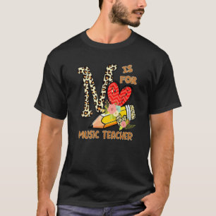 Camiseta 1º Dia De Aula Professor De Música Leopardo Flores