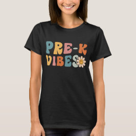 Camiseta 1º Dia De Aula Vibes Pré-Escolar Aluno Professor c