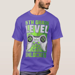 Camiseta 1º Dia do Nível 5 Desbloqueado, Vídeo Criança 