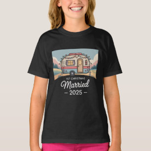 Camiseta 1º Natal Casados 2025 Camper RV Antigo