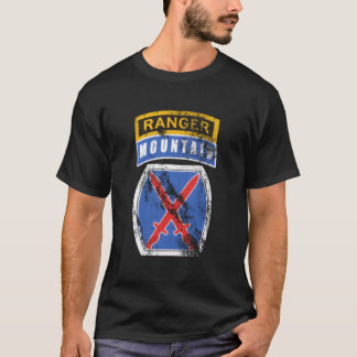 Camiseta 10ª Divisão De Montanha Mtn Patch Com Ranger Tab D