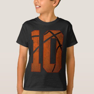 Camiseta 10ª Festa de aniversário, 10 anos, Bda de Basquete