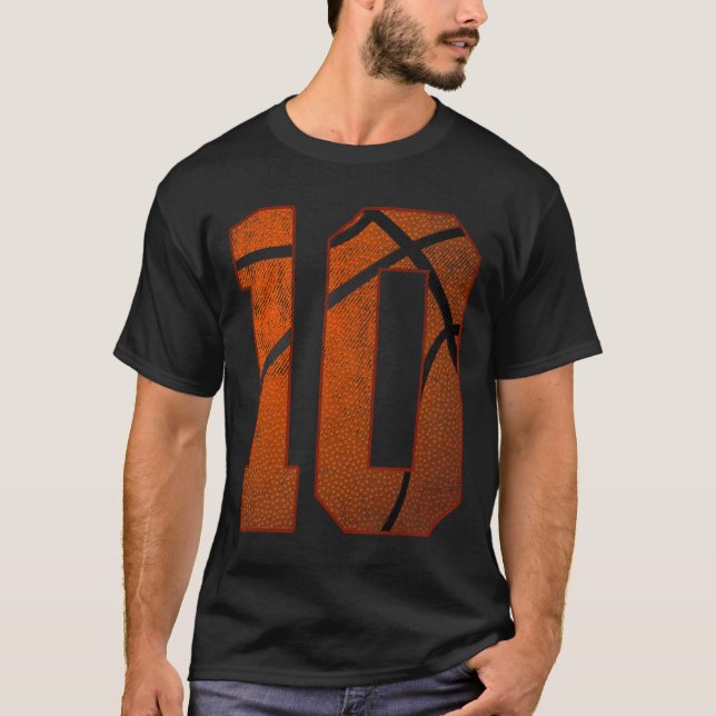 Camiseta 10ª Festa de aniversário, 10 anos, Bda de Basquete (Frente)