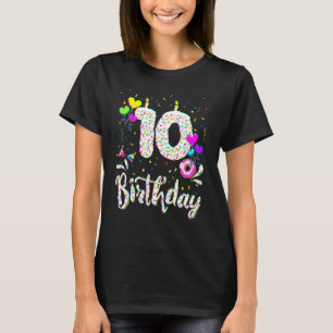 Camiseta 10ª Garota de Aniversário, 10 Anos de Idade, Dama
