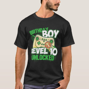Camiseta 10ª Menina de Aniversário com 10 Anos de Idade Nív